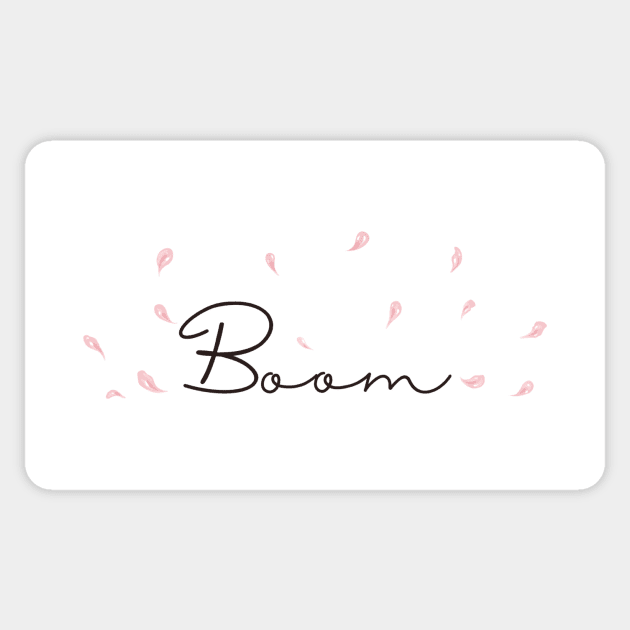 Rose Pedal Boom Sticker by princessdesignco